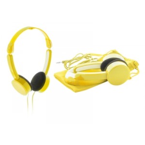 "Heltox" összehajtható fejhallgató , sárga
