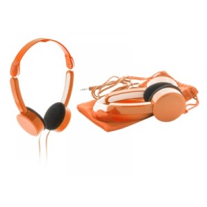 "Heltox" összehajtható fejhallgató , narancssárga