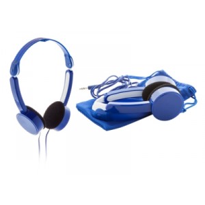 "Heltox" összehajtható fejhallgató , kék