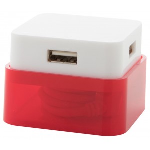"Dix" USB elosztó , piros