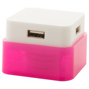 "Dix" USB elosztó , pink