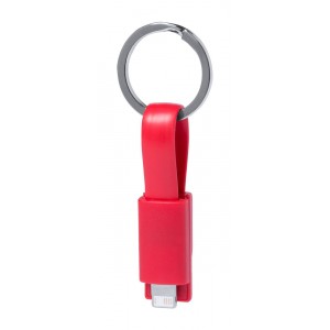 "Holnier" USB töltős kulcstartó , piros