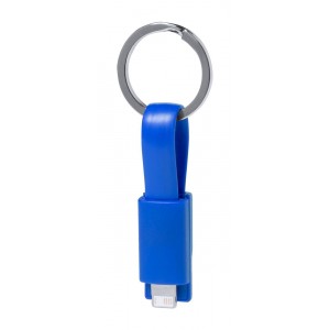 "Holnier" USB töltős kulcstartó , kék