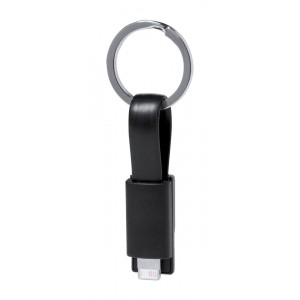 "Holnier" USB töltős kulcstartó , fekete