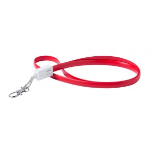 Doffer USB Type-C nyakpánt , piros