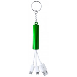 Zaref USB töltős kulcstartó , zöld
