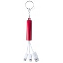 Zaref USB töltős kulcstartó , piros