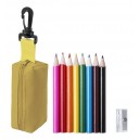 Migal tolltartó mini ceruza készlettel , sárga