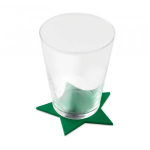 Csillag alakú poháralátétből álló készlet, zöld