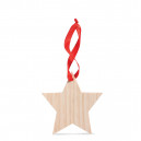 Csillag alakú karácsonyfa dísz, natúr
