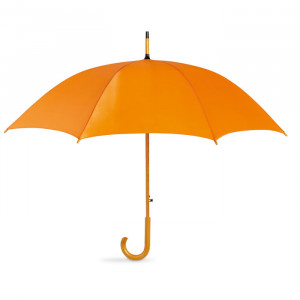 automata esernyő fa markolattal, narancssárga