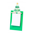 Mágneses jegyzettömb karácsonyfa dekorációval, zöld