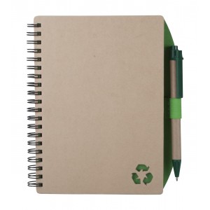 Zuke jegyzetfüzet tollal, zöld