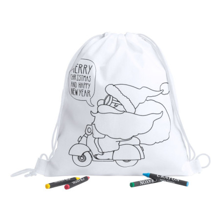 Karácsonyi  színezhető hátizsák ,Mikulás