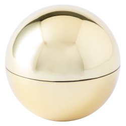 Kerek ajakbalzsam fémes színű tartóban