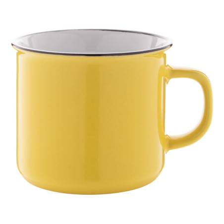 Woodstock vintage bögre 300ml ,sárga