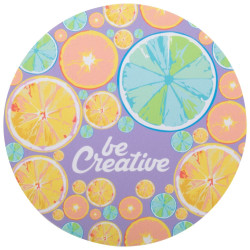 Kör alakú szublimációs egérpad, fehér