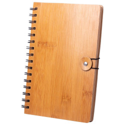 Pipiwai A5 bambusz  jegyzetfüzet sima lapokkal, natúr