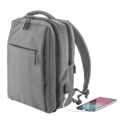 Branson 15" laptoptartós hátizsák USB csatlakozóval, emblémázással