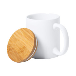 Borgen kerámia bögre 370 ml bambusz fedéllel | Promotion Studio
