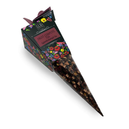 Gyümölcskompót tea Kalocsai mintás dobozban