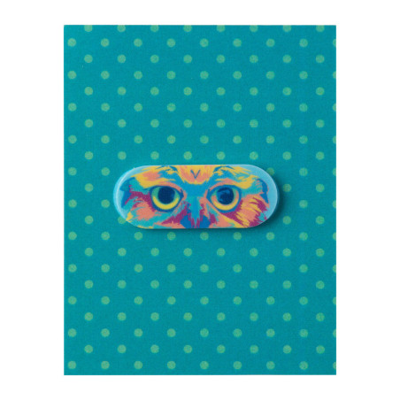 Egyedi grafikával nyomtatott műanyag webkamera lefedő, fehér