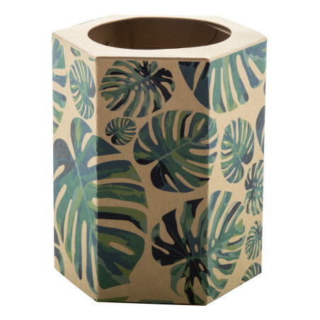 Egyedi gyártású hatszög alapú kraft papír tolltartó