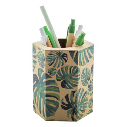 Egyedi gyártású hatszög alapú kraft papír tolltartó