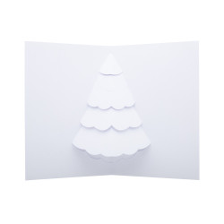 3D karácsonyi képeslap, karácsonyfa