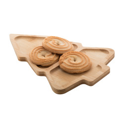 Karácsonyfa alakú bambusz kínáló tál