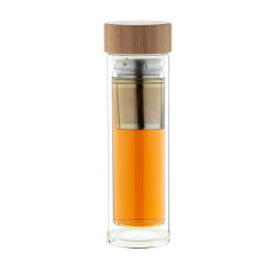 Andina üveg termosz 420ml, átlátszó