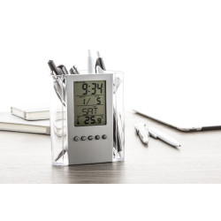 Crystalline több funkciós  tolltartó digizális kijelzővel , fehér