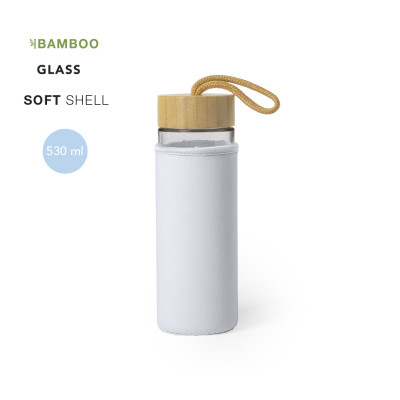 Locamb üveg kulacs 530ml , fehér Locamb üveg kulacs 530ml , fehér