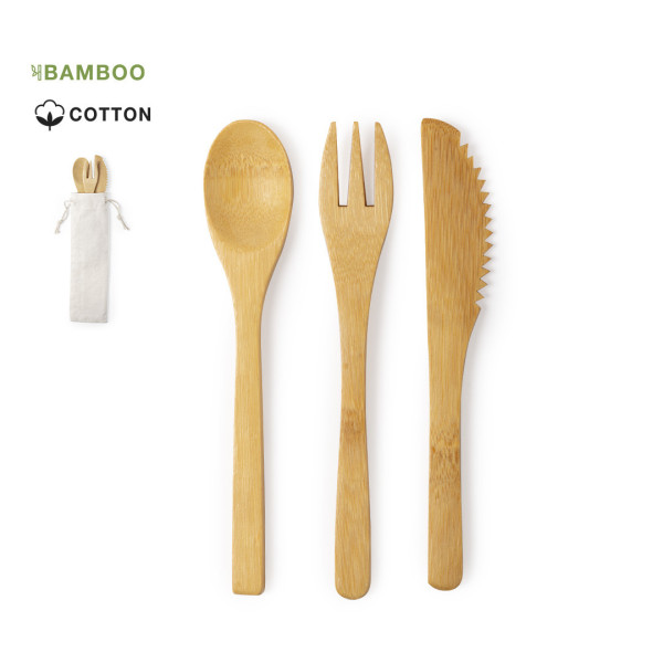 Bomino  evőeszköz készlet, natúr