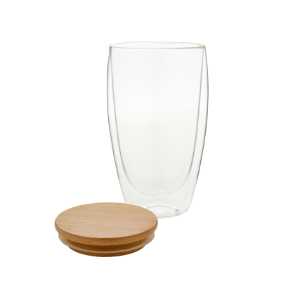 Bondina L üveg thermo pohár  420ml, átlátszó