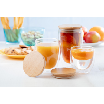 Bondina L üveg thermo pohár  420ml, átlátszó