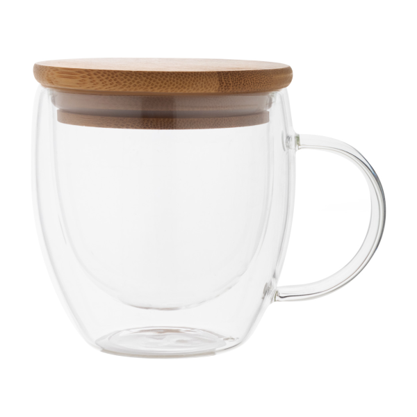 Grobina Mini üveg thermo bögre  250ml, átlátszó