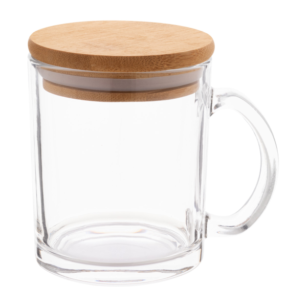 Strobba újrahasznosított üveg bögre  300ml, átlátszó