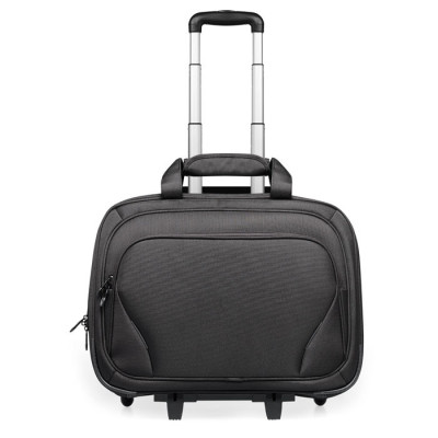 Gurulós bőrönd laptop 17" és táblagép 10" rekesszel, fekete