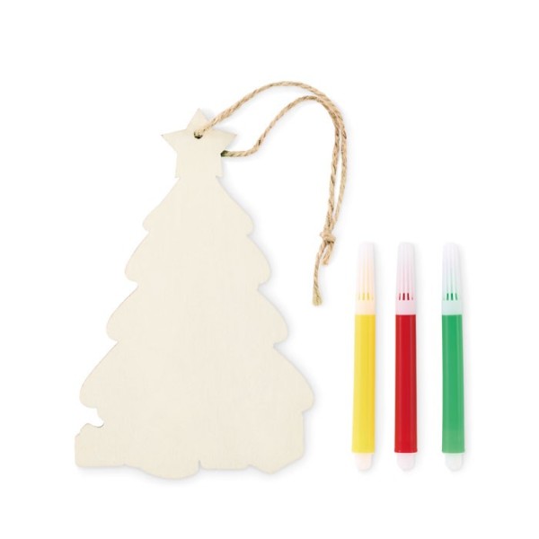 karácsonyfadísz 3 filctollal