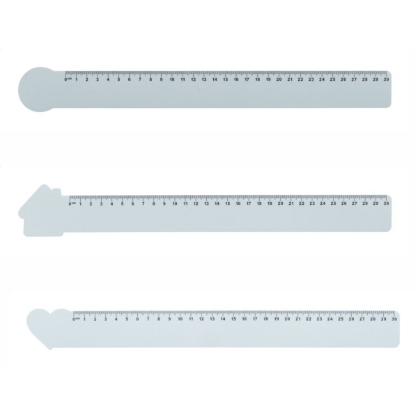 Couler 30cm-es hajlékony vonalzó 3 féle formával