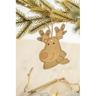 3db-os színezhető karácsonyfadíszek  színes ceruzával