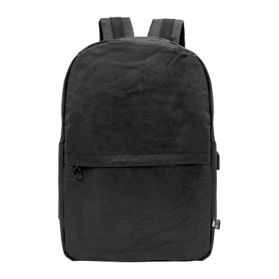 Hershey  RPET hátizsák laptop 15", tablettartó 10" rekesszel, USB csatlakozóval