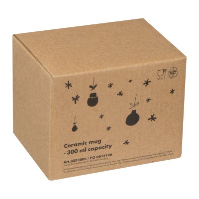 Karácsonyi bögre rénszarvas motívummal, 300 ml