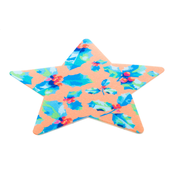 Egyedi gyártású, csillag alakú RPET filc karácsonyi poháralátét