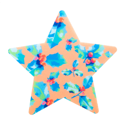 Egyedi gyártású, csillag alakú RPET filc karácsonyi poháralátét