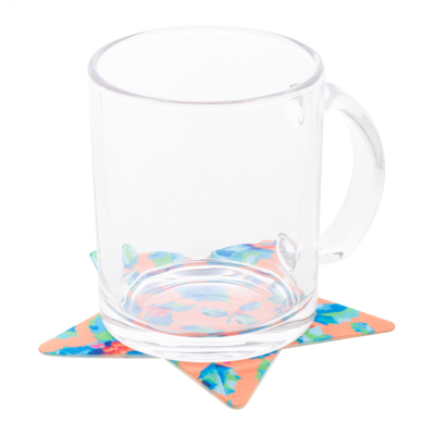 Egyedi gyártású, csillag alakú RPET filc karácsonyi poháralátét