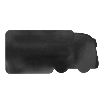 Egyedi gyártású, teherautó alakú, full colour nyomtatott hűtőmágnes öntapadós jegyzettömbbel