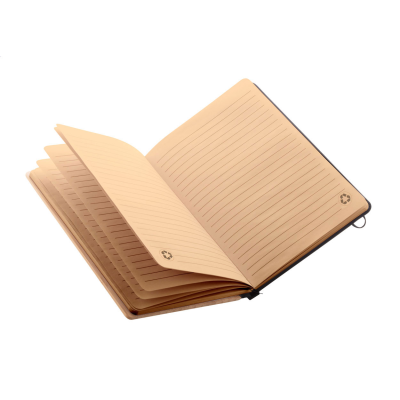 Pathom Bambusz és PU bőr borítású jegyzetfüzet  vonalas lapokkal