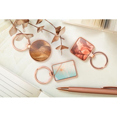 Ritidus  téglalapalakú fém kulcstartó